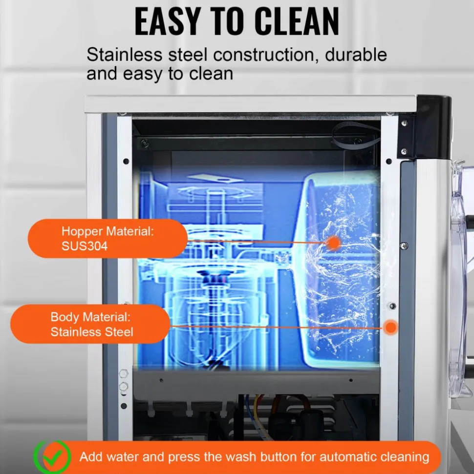 VEVOR Commercial Ice Cream Machine, 12 L/H Yield, 1713W Single Flavor Countertop Hard Serve Ice Cream Maker, 4.5L Stainless Steel Cylinder, LED Panel Auto Clean Pre-cooling, for Restaurant Snack Bars