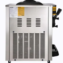 VEVOR Commercial Ice Cream Maker, 22-30L/H Yield, Countertop Soft Serve Machine with 2x6L Hopper 2L Cylinder LCD Panel Puffing Shortage Alarm, Frozen Yogurt Maker for Restaurant Snack Bar, Silve