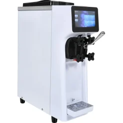 VEVOR Commercial Ice Cream Machine, 10.6 QT/H Yield, 1000W Single Flavor Countertop Soft Serve Ice Cream Maker, 4L Hopper 1.6L Cylinder, Touch Screen Auto Clean Pre-cooling, for Restaurant Snack Bar
