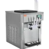 VEVOR Commercial Ice Cream Machine, 21 QT/H Yield, 1800W 3-Flavor Countertop Soft Serve Ice Cream Maker, 2 x 4L Hopper 2 x 1.8L Cylinder, LCD Panel Auto Clean Pre-cooling, for Restaurant Snack Bar