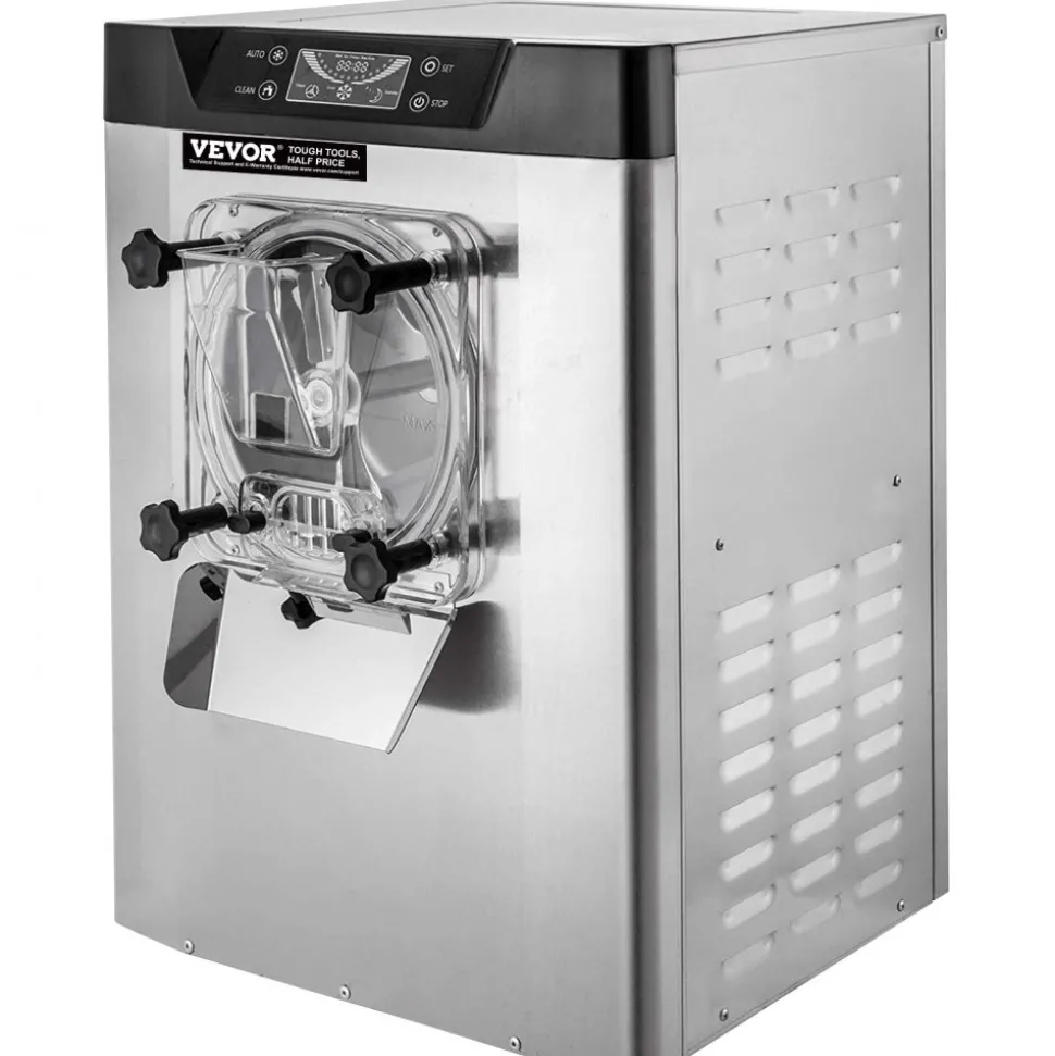 VEVOR Commercial Ice Cream Machine 1400W 20/5.3 Gph Hard Serve Ice Cream Maker with LED Display Screen Auto Shut-Off Timer One Flavors Perfect for Restaurants Snack bar Supermarkets
