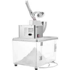 VEVOR Commercial Ice Crusher 661LBS/H, 350W Electric Snow Cone Machine with 4 Blades, 2000RPM Stainless Steel Shaved Ice Machine with 11 Gal Crushed-Ice Box, for Family Restaurants Bars, Silver