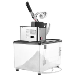 VEVOR Commercial Ice Crusher 661LBS/H, 350W Electric Snow Cone Machine with 4 Blades, 2000RPM Stainless Steel Shaved Ice Machine with 11 Gal Crushed-Ice Box, for Family Restaurants Bars, Black