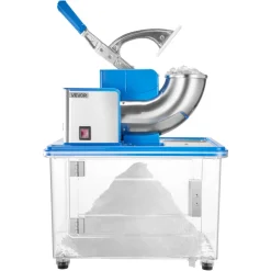 VEVOR Commercial Ice Crusher 661LBS/H, 350W Electric Snow Cone Machine with 4 Blades, 2000RPM Stainless Steel Shaved Ice Machine with 11 Gal Crushed-Ice Box, for Family Restaurants Bars, Blue