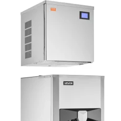 VEVOR Commercial Ice Maker, 400 Lbs/Day Ice Maker Machine, 180 Lbs Large Ice Storage Bin with 20 Lbs/Min Automatic Ice Dispensing, Self-Cleaning Ice Machine with Touchscreen for Bar, Cafe, Restaurant