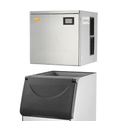 VEVOR Commercial Ice Maker, 450LBS/24H Ice Making Machine with 330.7LBS Large Storage Bin, 1000W Auto Self-Cleaning Ice Maker Machine with 3.5-inch LED Panel for Bar Cafe Restaurant Business