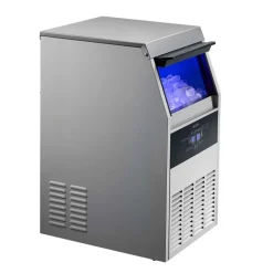 VEVOR Commercial Ice Maker Machine, 130 lbs/24h with 30 lbs Storage Capacity, Built-in/Freestanding/Under Counter, Stainless Steel Ice Maker with LED Display & Self-Cleaning, for Home Bar Restaurant