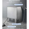 VEVOR Commercial Ice Maker Machine, 265 lbs/24h with 85 lbs Storage Capacity, Built-in/Freestanding/Under Counter, Stainless Steel Ice Maker with LED Display & Self-Cleaning, for Home Bar Restaurant