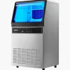 VEVOR Commercial Ice Maker Machine, 120Lbs/24H with 33Lbs Storage, 45 Cubes per Cycle, Stainless Steel Freestanding & Under Counter Ice Maker with LED Display & Self-Cleaning, for Home Bar Restaurant