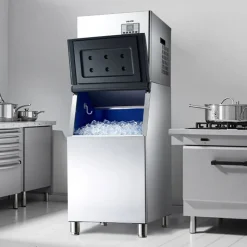 VEVOR Commercial Ice Maker Machine, 300LBS/24H Ice-Making Machine with 300LBS Stainless Steel Storage Bin, Auto Self-Cleaning Ice Maker with Touchscreen for Bar Cafe Restaurant Business Commercial