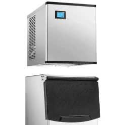 VEVOR Commercial Ice Maker Machine, 500LBS/24H Ice Making Machine with 250LBS Large Storage Bin, Auto Self-Cleaning Ice Maker Machine with Touchscreen for Bar Cafe Restaurant Business Commercial