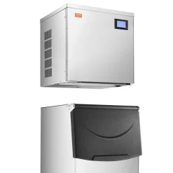 VEVOR Commercial Ice Maker Machine, 450LBS/24H Ice Making Machine with 250LBS Large Storage Bin, Auto Self-Cleaning Ice Maker Machine with Touchscreen for Bar Cafe Restaurant Business Commercial