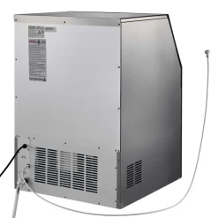 VEVOR Commercial Ice Maker Machine with Pump, 265 lbs/24h with 85 lbs Storage Capacity, Built-in/Freestanding/Under Counter, Stainless Steel Ice Maker with LED Display & Self-Cleaning, for Home Bar