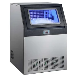 VEVOR Commercial Ice Maker Machine, 90 lbs/24h with 13 lbs Storage Capacity, Countertop/Freestanding/Under Counter, Stainless Steel Ice Maker with LED Display & Self-Cleaning, for Home Bar Restaurant