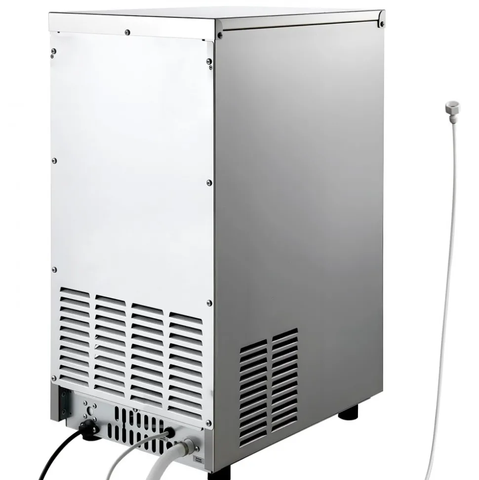 VEVOR Commercial Ice Maker Machine, 100 lbs/24h with 30-35 lbs Storage, Built-in/Freestanding/Under Counter, Stainless Steel Ice Maker with LED Display & Self-Cleaning, for Home Bar Restaurant