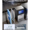 VEVOR Commercial Ice Maker Machine with Pump, 100 lbs/24h with 30 lbs Storage Capacity, Built-in/Freestanding/Under Counter, Stainless Steel Ice Maker with LED Display & Self-Cleaning, for Home Bar