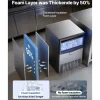 VEVOR Commercial Ice Maker Machine, 200 lbs/24h with 50 lbs Storage Capacity, Built-in/Freestanding/Under Counter, Stainless Steel Ice Maker with LED Display & Self-Cleaning, for Home Bar Restaurant