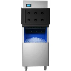 VEVOR Commercial Ice Maker Machine, 800LBS/24H Ice-Making Machine with 300LBS Stainless Steel Storage Bin, Auto Self-Cleaning Ice Maker with Touchscreen for Bar Cafe Restaurant Business Commercial
