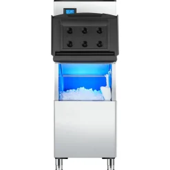 VEVOR Commercial Ice Maker Machine, 360LBS/24H Ice-Making Machine with 300LBS Large Storage Bin, Auto Self-Cleaning Ice Maker with Touchscreen for Bar Cafe Restaurant Business Commercial