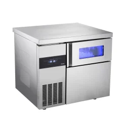 VEVOR Commercial Ice Maker Machine, 220 lbs/24H Stainless Steel Ice Machine with Worktop, 66 lbs Storage & 108 Cubes/Cycle, Self-Cleaning Freestanding Ice-Making for Home Bar Office Restaurant Kitchen