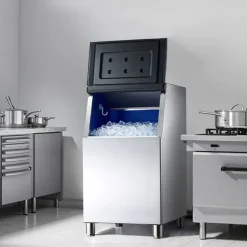VEVOR Commercial Ice Maker Storage Bin, 300 LBS Capacity Stainless Steel Ice-Bin, Commercial Ice Storage Bin with Adjustable Anti-slip Rubber Feet, Suitable for Restaurant, Hotel and Beverage Shops