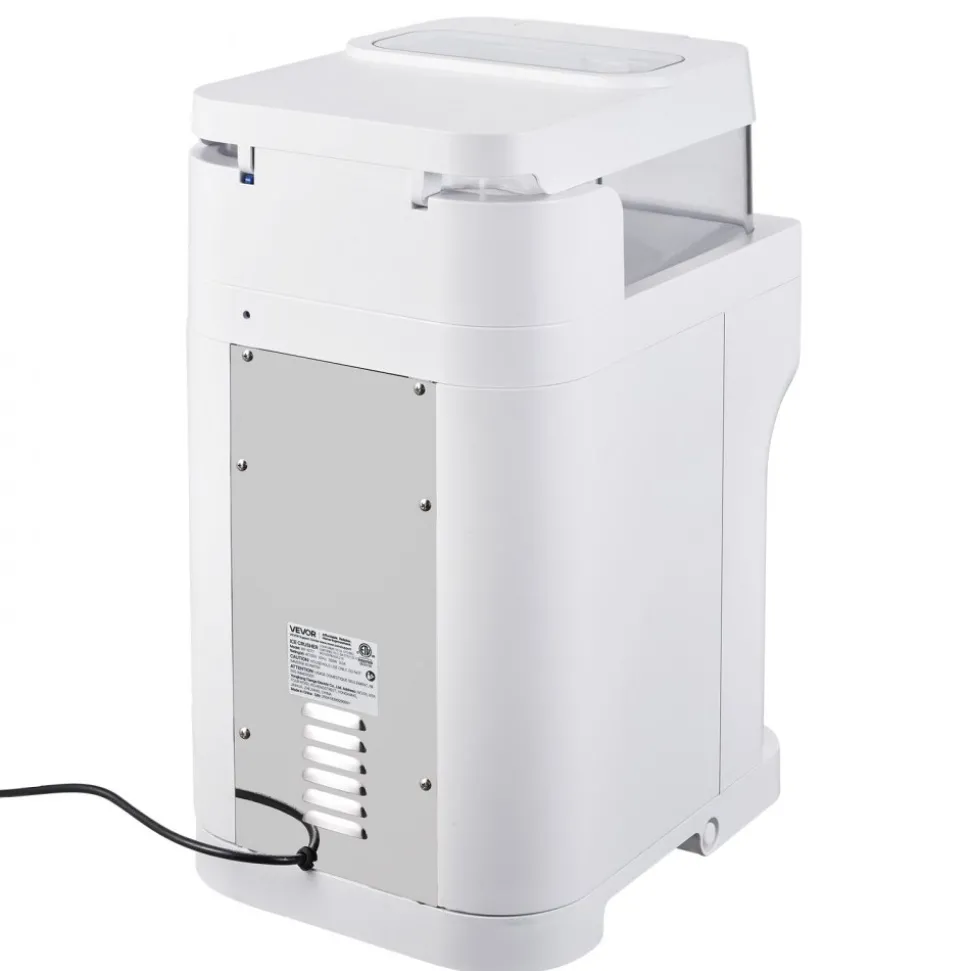 VEVOR Commercial Ice Shaver Crusher, 220lbs Per Hour Electric Snow Cone Maker with 8L Ice Cube Box, 350W 1500RPM Tabletop Shaved Ice Machine for Parties Events Bar, Home and Commercial Use (White)