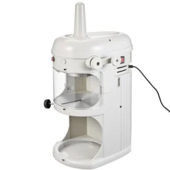 VEVOR Commercial Ice Shaver Crusher, 220lbs/hr Electric Fluffy Ice & Snow Cone Machine, 250W 1500RPM Tabletop Fluffy Shaved-Ice Machine for Parties Events Snack Bar, Home and Commercial Use (White)