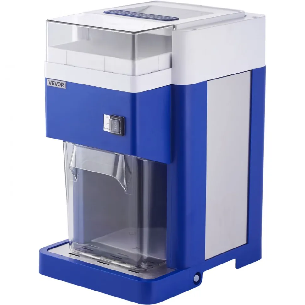 VEVOR Commercial Ice Shaver Machine, 1.91QT /1.8L Large Electric Snow Cone Machine, Fine & Fluffy with 300W Motor, Stainless Steel Blades, Shaved Ice Maker for Dessert Shop Home Party Restaurant, Blue