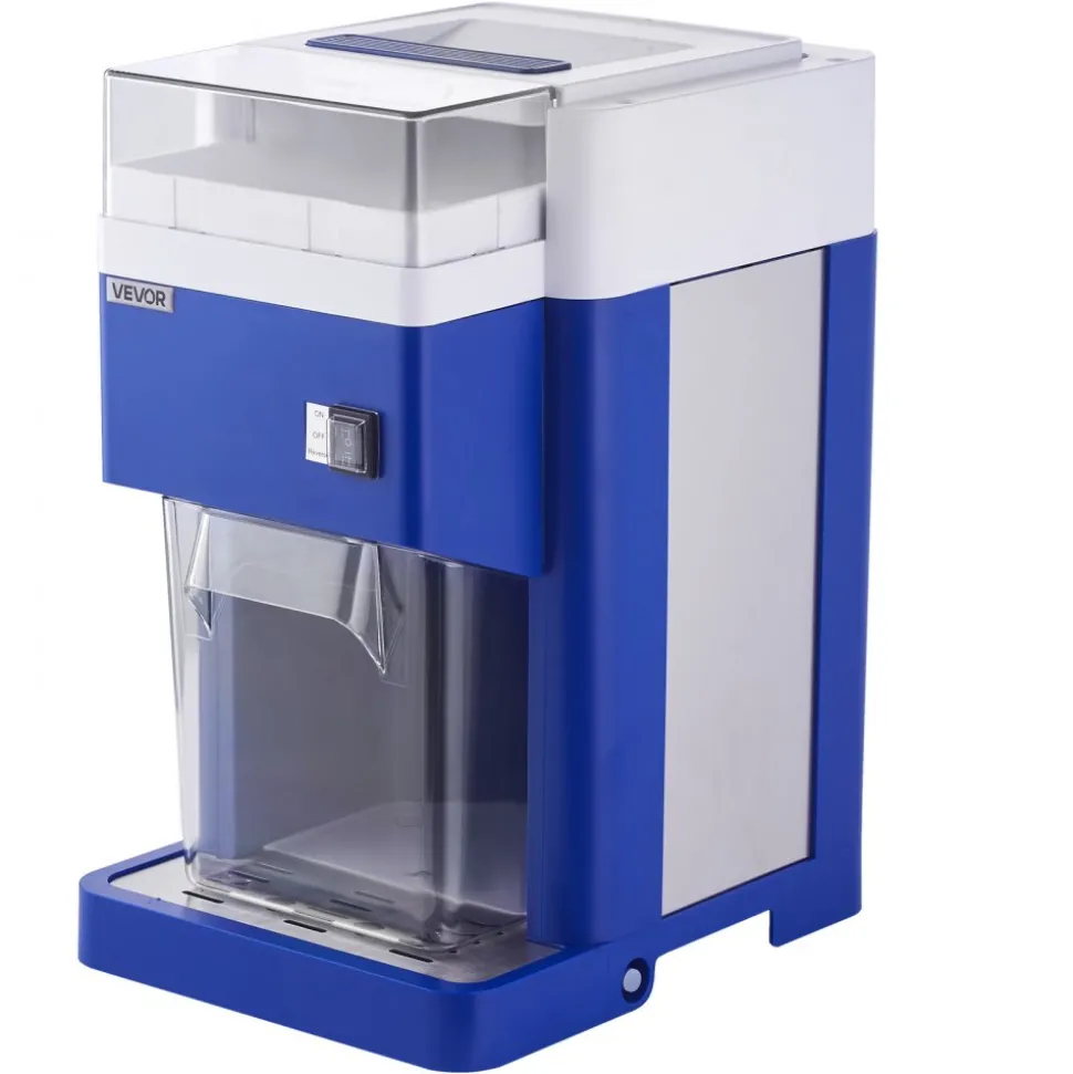 VEVOR Commercial Ice Shaver Machine, 1.91QT /1.8L Large Electric Snow Cone Machine, Fine & Fluffy with 300W Motor, Stainless Steel Blades, Shaved Ice Maker for Dessert Shop Home Party Restaurant, Blue