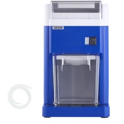 VEVOR Commercial Ice Shaver Machine, 1.91QT /1.8L Large Electric Snow Cone Machine, Fine & Fluffy with 300W Motor, Stainless Steel Blades, Shaved Ice Maker for Dessert Shop Home Party Restaurant, Blue
