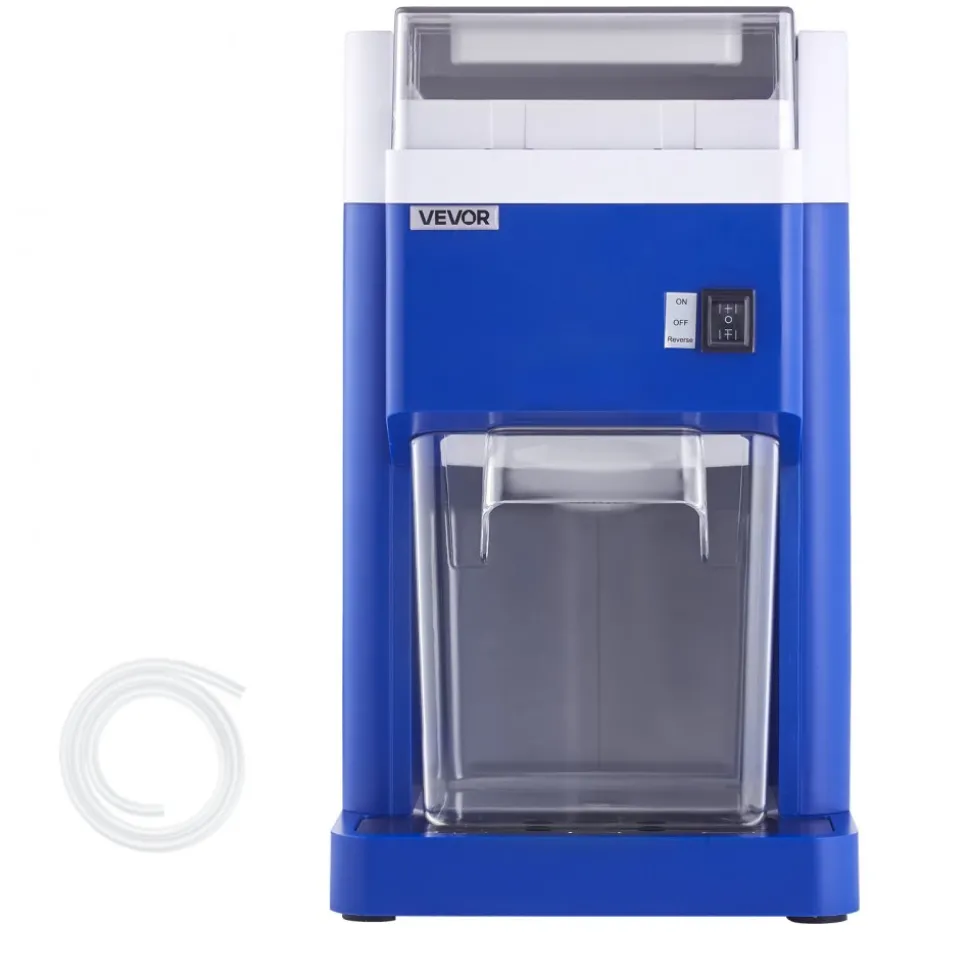 VEVOR Commercial Ice Shaver Machine, 1.91QT /1.8L Large Electric Snow Cone Machine, Fine & Fluffy with 300W Motor, Stainless Steel Blades, Shaved Ice Maker for Dessert Shop Home Party Restaurant, Blue