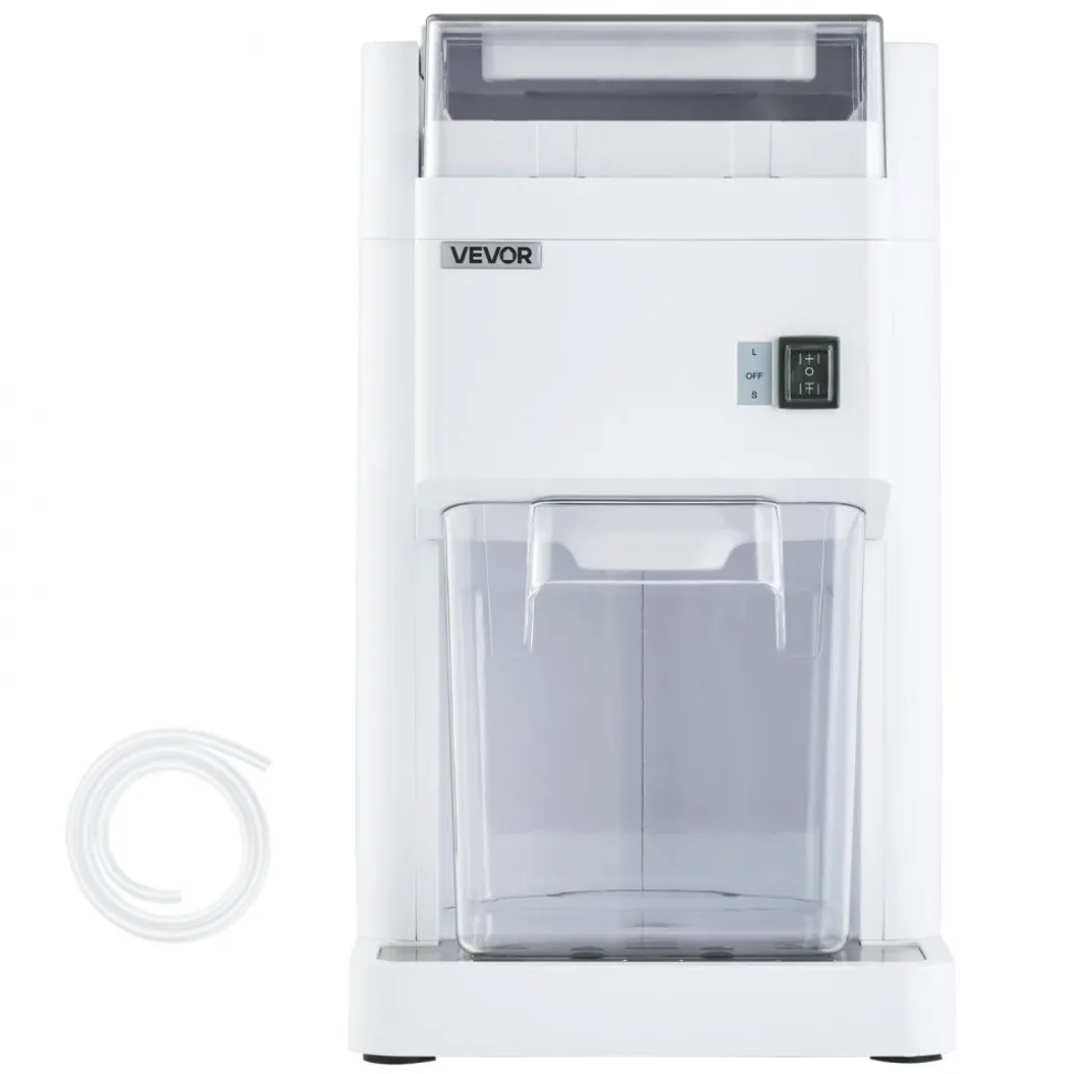 VEVOR Commercial Ice Shaver Machine, 661 LBS/H Electric Ice Crusher with Replaceable Container, 350W Premium Motor, 4 Blades, Shaved Snow Cone Machine Ice Maker for Dessert Shop Bar Party, Silver
