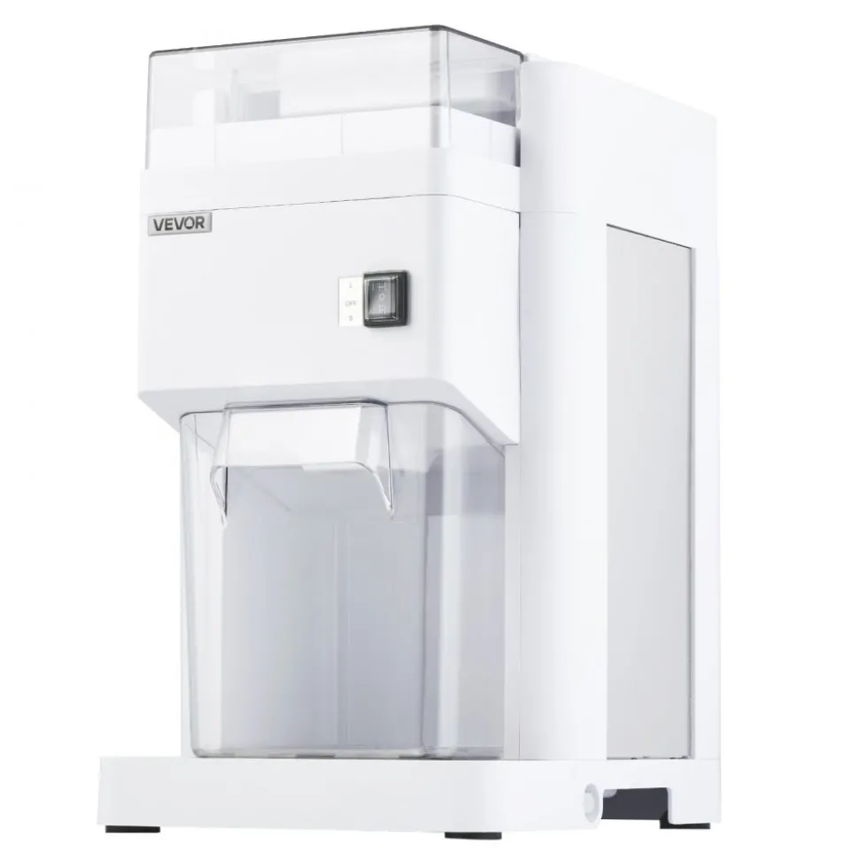 VEVOR Commercial Ice Shaver Machine, 661 LBS/H Electric Ice Crusher with Replaceable Container, 350W Premium Motor, 4 Blades, Shaved Snow Cone Machine Ice Maker for Dessert Shop Bar Party, Silver