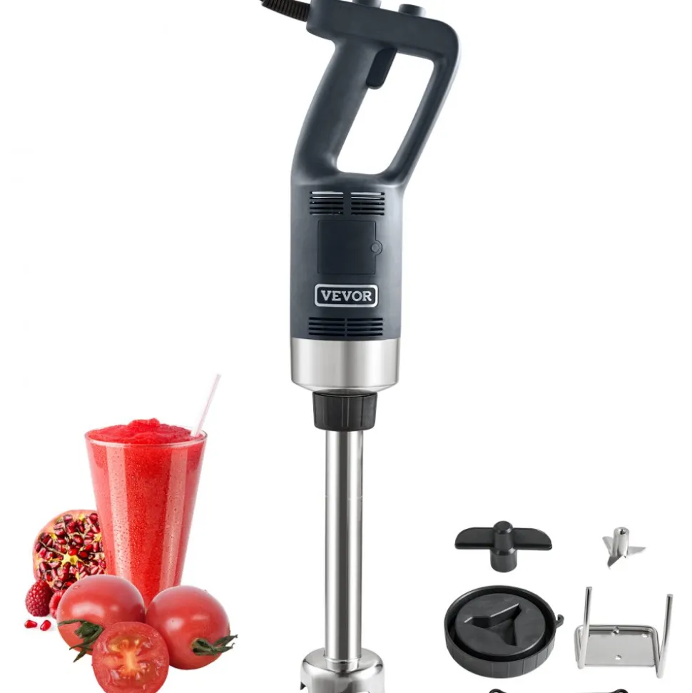 VEVOR Commercial Immersion Blender, 500 Watt Heavy Duty Hand Mixer, Variable Speed Kitchen Stick Mixer with 304 Stainless Steel Blade, Multi-Purpose Portable Mixer for Soup, Smoothie, Puree, Baby Food