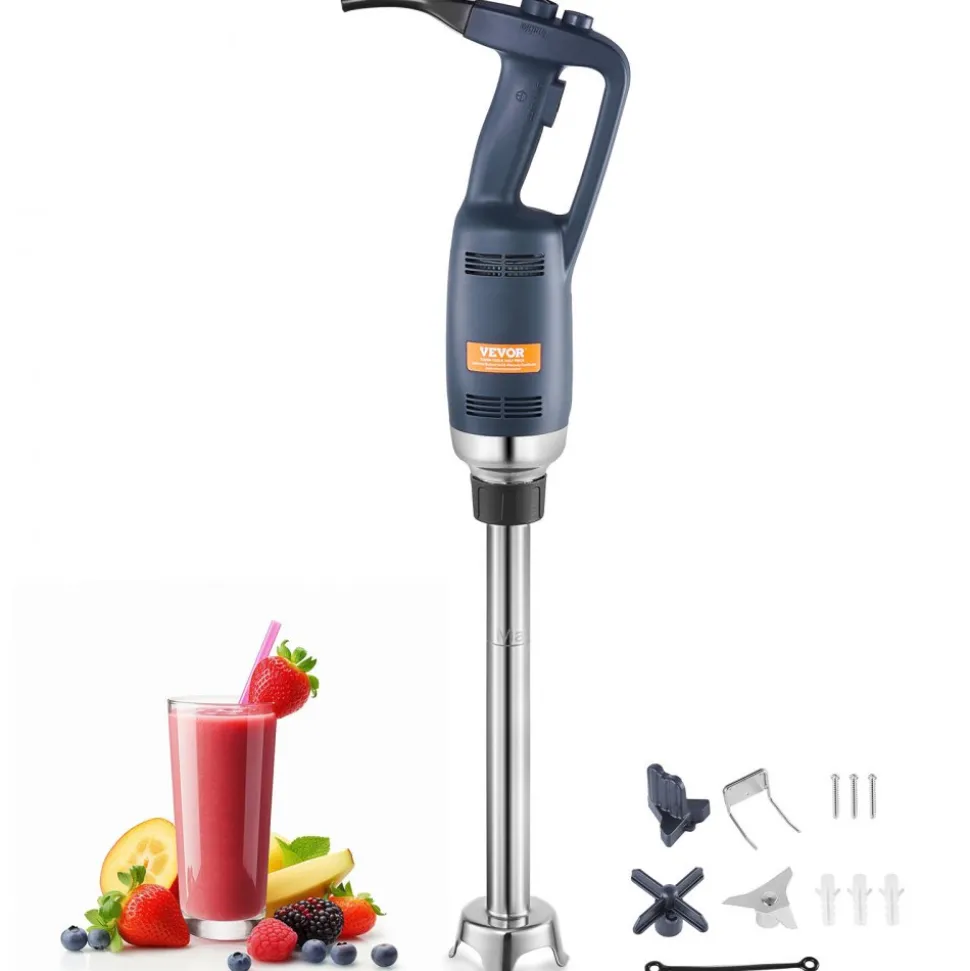 VEVOR Commercial Immersion Blender, 350W Heavy Duty Hand Mixer, 20 inch Stepless Variable Speed Mixer with Stainless Steel Blade, Multi-Purpose Portable Mixer for Soup, Sauces, Mashed Potatoes, Cream