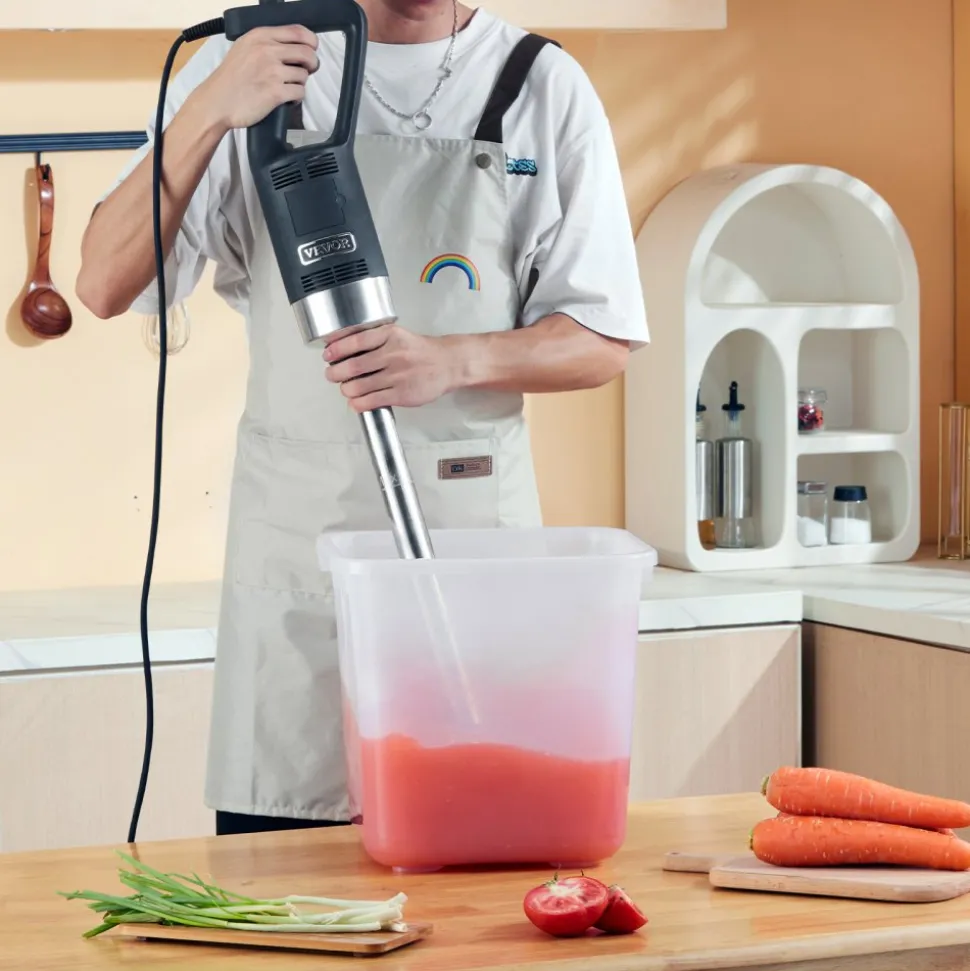 VEVOR Commercial Immersion Blender, 750W 20" Heavy Duty Hand Mixer, Variable Speed Kitchen Stick Mixer with 304 Stainless Steel Blade, Multi-Purpose Portable Mixer for Soup, Smoothie, Puree, Baby Food
