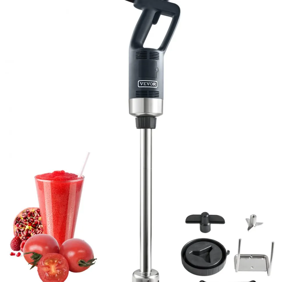 VEVOR Commercial Immersion Blender, 750W 20" Heavy Duty Hand Mixer, Variable Speed Kitchen Stick Mixer with 304 Stainless Steel Blade, Multi-Purpose Portable Mixer for Soup, Smoothie, Puree, Baby Food