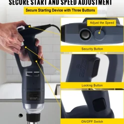 VEVOR Commercial Immersion Blender Variable Speed Heavy Duty Immersion Blender 750W Commercial Hand Mixer 304 Stainless Steel Hand Blender Commercial (11.8
