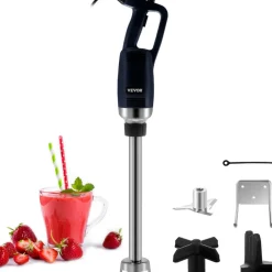 VEVOR Commercial Immersion Blender Variable Speed Heavy Duty Immersion Blender 750W Commercial Hand Mixer 304 Stainless Steel Hand Blender Commercial (11.8