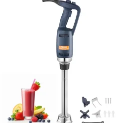 VEVOR Commercial Immersion Blender, 350W Heavy Duty Hand Mixer, 16 inch Stepless Variable Speed Mixer with Stainless Steel Blade, Multi-Purpose Portable Mixer for Soup, Sauces, Mashed Potatoes, Cream