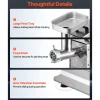 VEVOR Commercial Meat Grinder, 11 Lbs/Min Capacity, #12 Electric Meat Mincer with 3 Plates, 3 Sausage Stuffing Tubes, 550W/0.7HP Stainless Steel Sausage Maker for Home Kitchen & Restaurant, ETL Listed