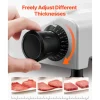 VEVOR Commercial Meat Slicer, 300W Electric Cutter, Removable 10" Carbon Steel Blade and Food Tray, 0-0.47" Adjustable Thickness Food Slicer Machine,for Frozen Meat, Ham, Baguett, Steak, ETL Approved