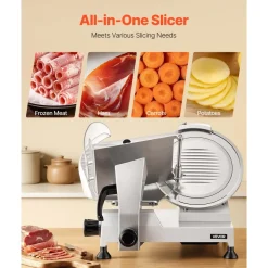 VEVOR Commercial Meat Slicer, 320W Electric Deli Food Slicer with 12