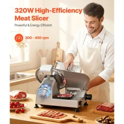 VEVOR Commercial Meat Slicer, 320W Electric Deli Food Slicer with 12