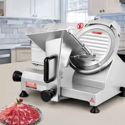 VEVOR Commercial Meat Slicer, 200W Electric Deli Food Slicer, 350-400RPM Meat Slicer with 8