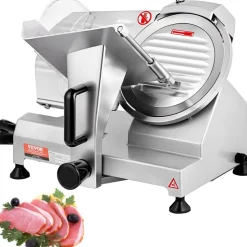 VEVOR Commercial Meat Slicer, 200W Electric Deli Food Slicer, 350-400RPM Meat Slicer with 8