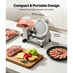 VEVOR Commercial Meat Slicer 300W Electric Cutter 8.7