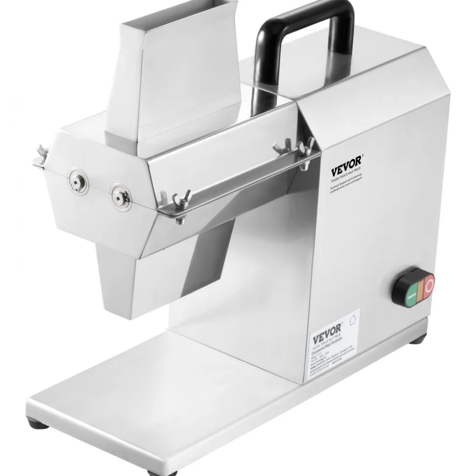 VEVOR Commercial Meat Tenderizer, Heavy Duty Stainless Steel Kitchen Tool with Handle, Meat Tong, and Cleaning Brush, 450W Electric Meat Tenderizer Machine for Beef, Turkey, Chicken, Pork, and Fish