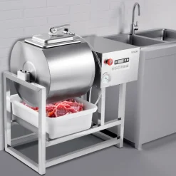 VEVOR Commercial Meat Tumbler Marinator, 40L Vacuum Tumbler Marinating Machine with Bidirectional Rotation and 3-Speed, Stainless Steel Vacuum Curing Machine for Chicken Pork Fish, Steak House