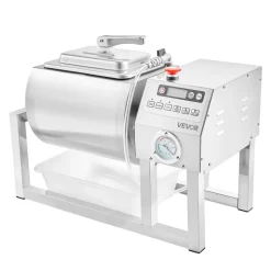 VEVOR Commercial Meat Tumbler Marinator, 20L Vacuum Tumbler Marinating Machine with Bidirectional Rotation and 3-Speed, Stainless Steel Vacuum Curing Machine for Chicken Steak Pork, Restaurant